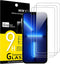 NEW'C Tempered Glass Screen Protector 3 Pack for iPhone 14, 13, 13 Pro (6.1") - Case Friendly, Anti-Scratch, Bubble