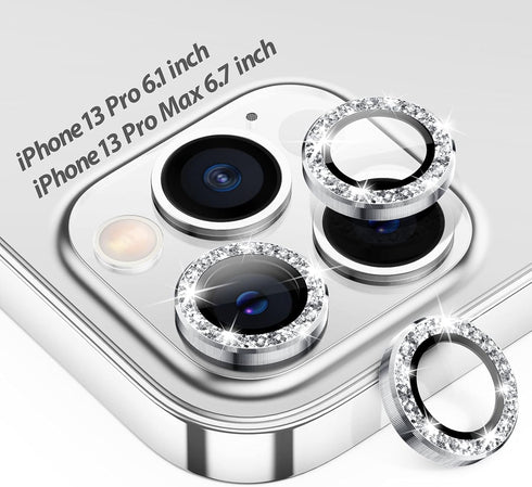 Tensea Camera Lens Protector for iPhone 13 Pro & Pro Max - 9H Tempered Glass, Metal Ring, 2021 Models.