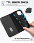 TUCCH Wallet Case for iPhone 12 Pro/iPhone 12 5G, Premium PU Leather Flip Folio Cover with Card Slot and Stand Design