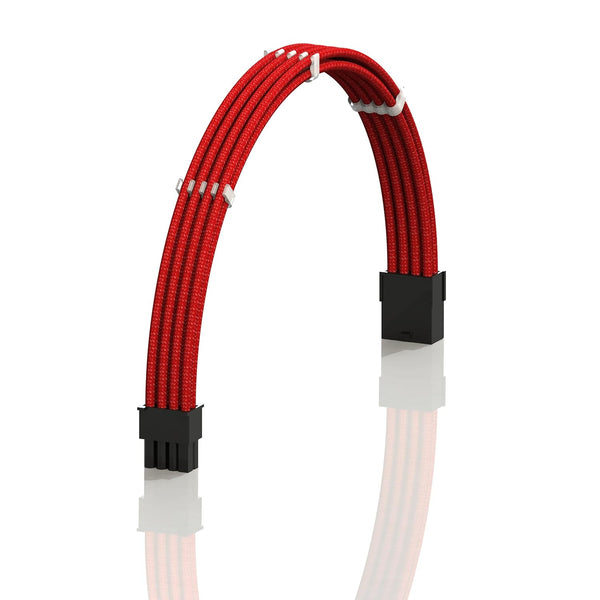 LINKUP - AVA 50cm PCI-E 8P(6+2) GPU PSU Power Supply Braided Sleeved Custom Mod PC Extension Cable, Single Pack