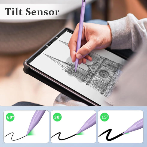 Stylus Pen for iPad with Palm Rejection - Tilt Sensitivity, 13 Mins Fully Charged, MEKO Active Apple Pencil Compatible