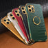 Guppy Luxury Crocodile Cover Case for iPhone 15 Plus, 360 Degree Rotation Stand, Slim Leather Snake Lizard Skin
