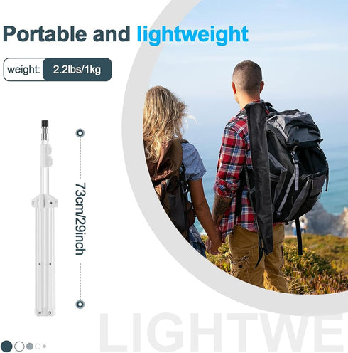 EMART 7 Ft Light Stand for Photography, 2 Pack Portable Tripod with Carry Case