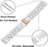 TRUMiRR Pearl Resin Watch Band for Vivomove HR/Vivoactive 6 5 3 | Rose Gold Stainless Steel Buckle Strap for Garmin