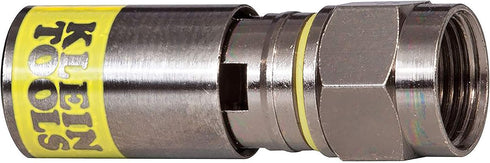 Klein Tools VDV812-606 F-Connector, Professional Grade Male Universal Compression Connectors for RG6/6Q, 10-Pack