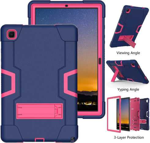 Slim Heavy Duty Case for Samsung Galaxy Tab A7 10.4 2022, Protective Kickstand Case for 10.4 inch 2020 2022