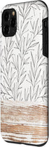 iPhone 11 Pro Boho Rustic Botanical Leaf Pattern Vintage Case in Beige
