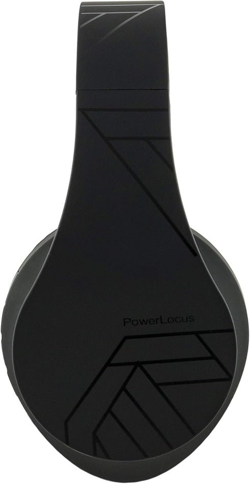 PowerLocus Bluetooth Over-Ear Headphones, Wireless Stereo Foldable Headsets with Built-in Mic, Black