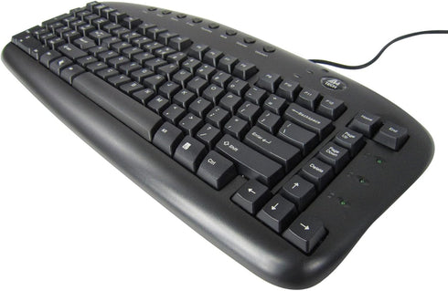 Ergonomic Left Handed Keyboard for Business/Accounting - 8 Multimedia Hotkeys, Reduces RSI, Improves Posture