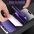 3 Pack Privacy Screen Protector for iPhone 15 Pro (NOT Glass), Anti-Spy, Anti Blue Light Soft Hydrogel Film Screen