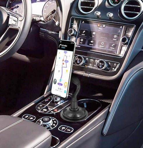 Magnetic Cup Holder Phone Mount - Flexible Gooseneck Arm Car Holder with Super Strong Magnets for All Cellphones