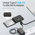 Unitek USB C to IDE and SATA Converter Kit for Universal 2.5/3.5 HDD/SSD, One Touch Backup Function