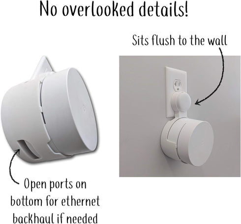 Google WiFi Outlet Holder Mount, New 2020 Version Round Plug, Wall Mount Holder Stand Bracket for Routers