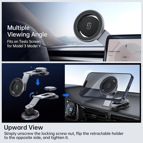 SYNCWIRE MagSafe Car Mount for Universal Dashboard, Magnetic Phone Holder for iPhone 15 and All Phones