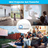 Mini Projector, HD Portable 1080P Full HD Supported, Compatible with Smartphone, Tablet, Laptop, White