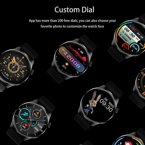 Smart Watch (Call Receive/Dial), 1.32" HD Touch Screen Waterproof SmartWatch for Android iOS Phones, Fitness Tracker