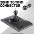 20mm 17mm 17mm Bulletpoint Aluminum Ball to Ball Mount Extension Connector for Mounting Arms Compatible with Garmin