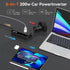 ALLWEI 200W 12V 110V 4 Port(2xUSB 2xUSB Car Power Inverter, DC to AC Car Inverte with USB Fast Charging A, C)- Car
