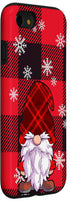 Red Buffalo Plaid Gnomes Snowflake Case for iPhone SE (2020), 7, 8 - Perfect Christmas Phone Accessory!