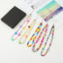 6PCS Taouzi Beaded Phone Charms Strap Fruit Star Faux Pearl Rainbow Beads Phone Chains Beaded Lanyard for Camera Key