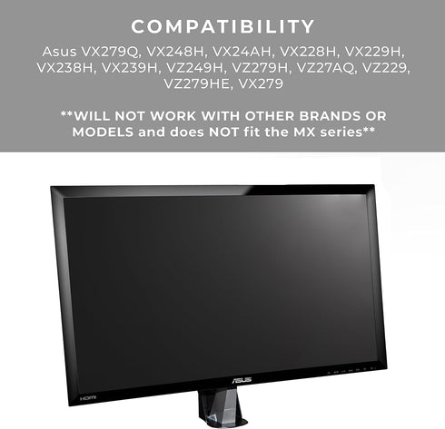 HumanCentric VESA Mount Adapter for Asus VX-Series Monitors, Fits VX279Q, VX279H, VX248H, and More