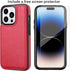 Compatible with iPhone 14 Pro Max 6.7” Wallet Case +1 Screen Protector, Slim Protective Case with Card Holder, PU