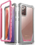 Poetic Guardian Series Case for Samsung Galaxy Note 20, Full-Body Hybrid Shockproof Bumper Cover, Pink/Clear