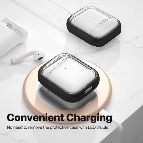 Valkit Compatible Airpods 2nd Generation Case Cover Clear, with Lock & Cleaner Kit, Soft Shockproof Case for Airpods 2/1