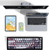 Tsungup PBT Keycaps - Side Printed Keycap Set, 135 Keys Double Shot Shine Through Landscape Painting Custom Keycaps for