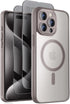 Shop the upgraded MagSafe iPhone 15 Pro case, 6.1'', with 15FT military drop protection & privacy screen protectors x2.