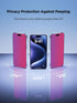 15/iPhone 16 6.1 Inch, PDDKISS Compatible for iPhone Privacy Screen Protector Tempered Glass Pink Gradient Anti Spy
