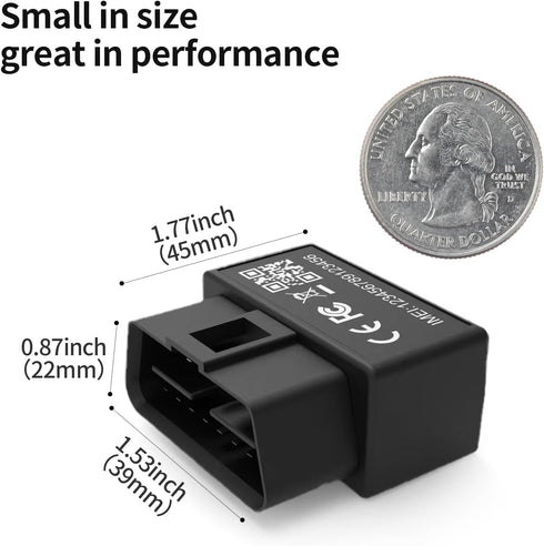 Benbengo 10-sec 1-Year 5-Day OBD GPS Tracker for Vehicles & Fleet, Plug in Car Tracker, Real Time, Trip Data, Free