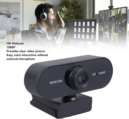 Topyond 1080P Webcam for PC and Laptop, Streaming Webcam with Microphone, External USB Camera for Online Calling, Video