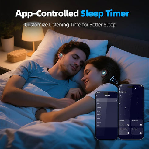 ZOVIMAX 5.4 48H Sleep Earbuds Bluetooth in Ear Buds for Sleeping, Mini Sleep Headphones for Side Sleepers with Dual
