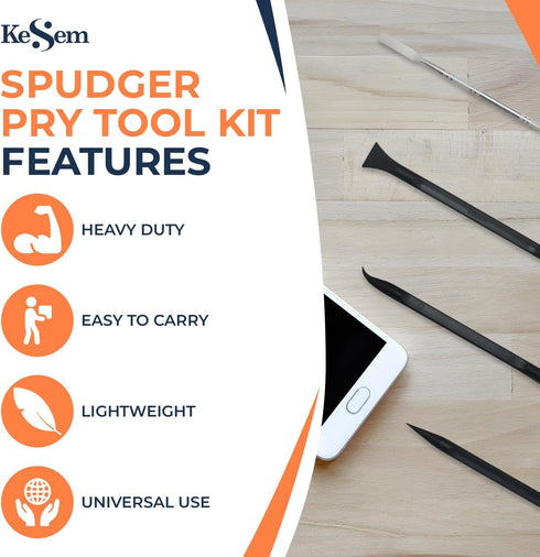 KESEM 8pcs Spudger Pry Opening Tool Kit, Plastic & Metal Spudger Prying & Open Tools for iPhone, Laptop, iPad, Cell