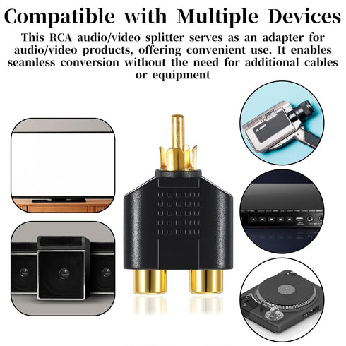 Eldraqth 3.5 mm 3.5mm (6 Pack) RCA Y Splitter Adapter TRS to Dual RCA F Stereo Male to Dual Female Audio Breakout
