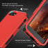 iPhone SE 2022 (3rd Gen) Heavy Duty Case with Glass Protector, Rugged Shockproof, Drop Proof, 3-in-1 - Red/Black