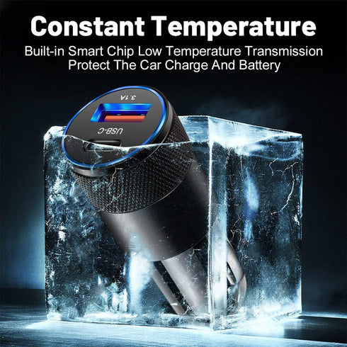 2Pack USB C Car Fast Charger, PD 38W 3.1A 2 Port Auto Quick Charger Adapter for iPhone, Samsung Galaxy