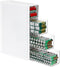 BTSKY 1 Pack White Acrylic Battery Storage Organizer for AA, AAA, 9V,