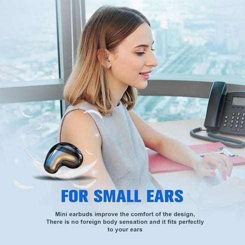 Invisible Earbuds Wireless Bluetooth, Discreet Tiny Mini Micro Earbuds for Work, Invisible Sleep Wireless Earphone,