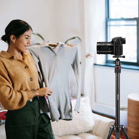 MINIFOCUS Tripod Extension, 2 Section Center Columns, 23.4" Alloy Aluminum Tripod Extender Tube with 1/4" 3/8" Screw