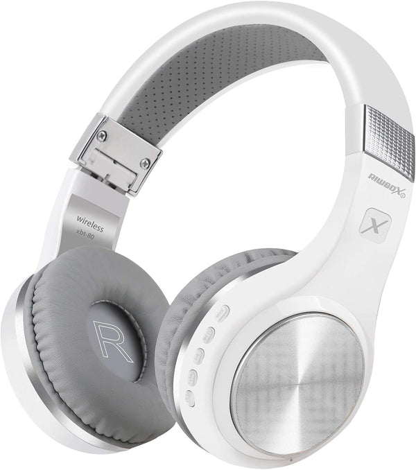 Riwbox XBT-80 Bluetooth Headphones, Folding Stereo Wireless Over Ear with Microphone and Volume Control, Wireless and