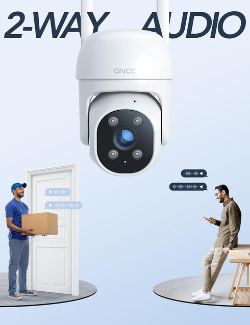 GNCC Security Camera for Home Security, Outdoor Camera, 1080P, Color Night Vision, Motion Sensor, Waterproof
