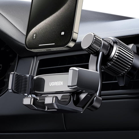 UGREEN Car Phone Holder Vent Mount, Never Blocking Air Vent Clip Compatible with iPhone 15/14/13/12 Pro Max Mini Plus,