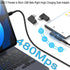 QIANRENON USB C to Micro USB 90° Angle Charging Data Connector, Right Angle Adapter for Phone and Camera