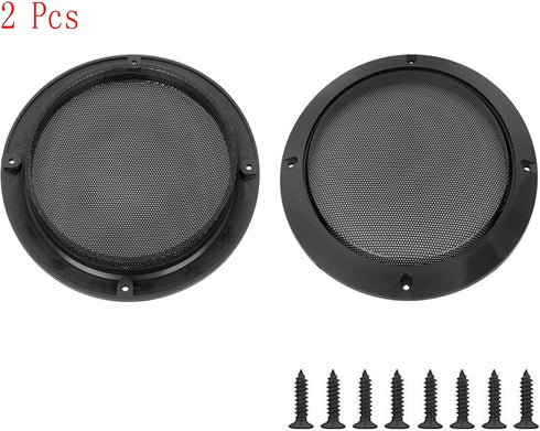 10" Universal Black Speaker Grille Mesh Cover, Round Protective Ring for Cars Home Stereo DIY Accessories