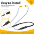 MIPEACE 2 Pieces Replacement Earbuds Cables for Work Earbuds Bluetooth (Blue & Yellow)
