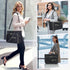 RAINSMORE 15.6 inch Teacher Tote Bag for Women, Laptop Work Bag with Insulated Pocket, Black