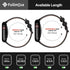 Fullmosa Leather Bands for Apple Watch, Compatible with 38mm, 40mm, 41mm, 42mm, 44mm, 45mm, 46mm, 49mm, Black/Smoky Grey