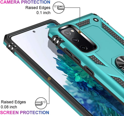 LUMARKE Galaxy S20 FE Case with Screen Protector, 16ft Drop Tested Military Grade Protective Cover with Kickstand